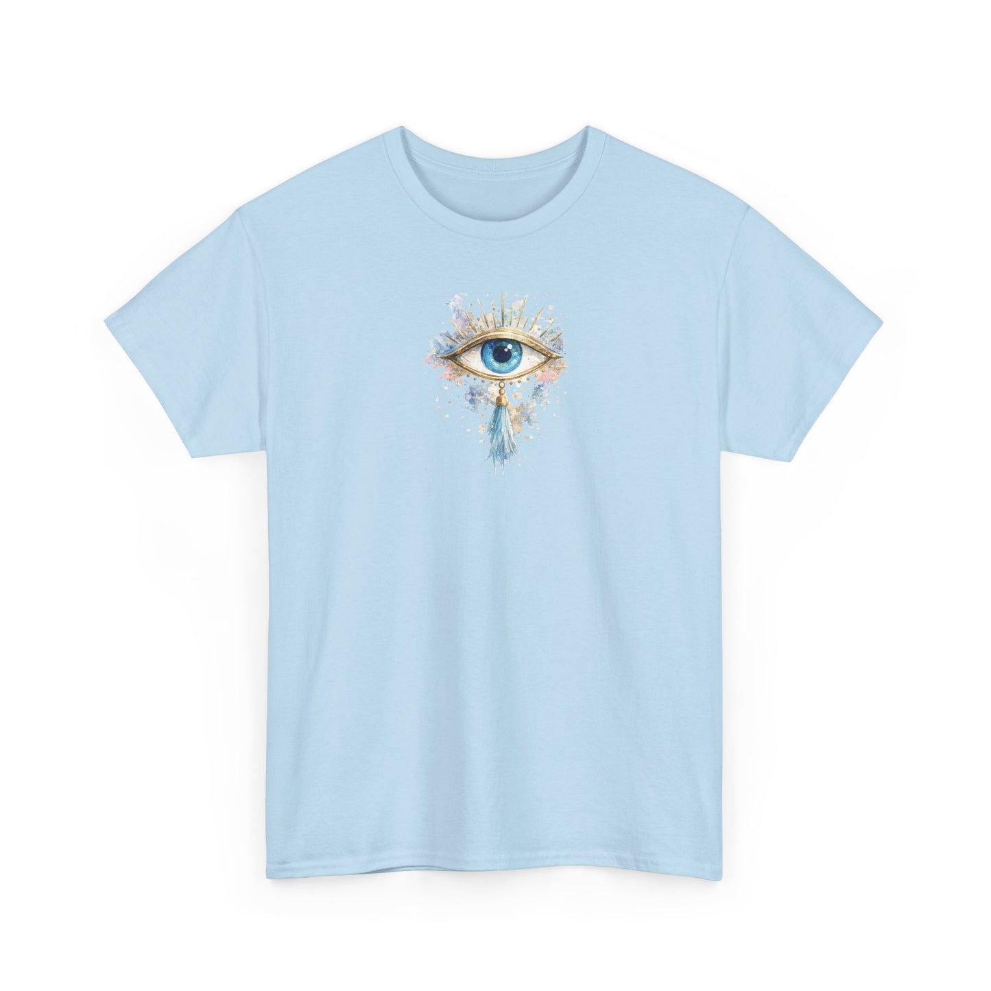 Mystic Watercolor Eye T-Shirt — Small Chest Art, Spiritual Boho Tee