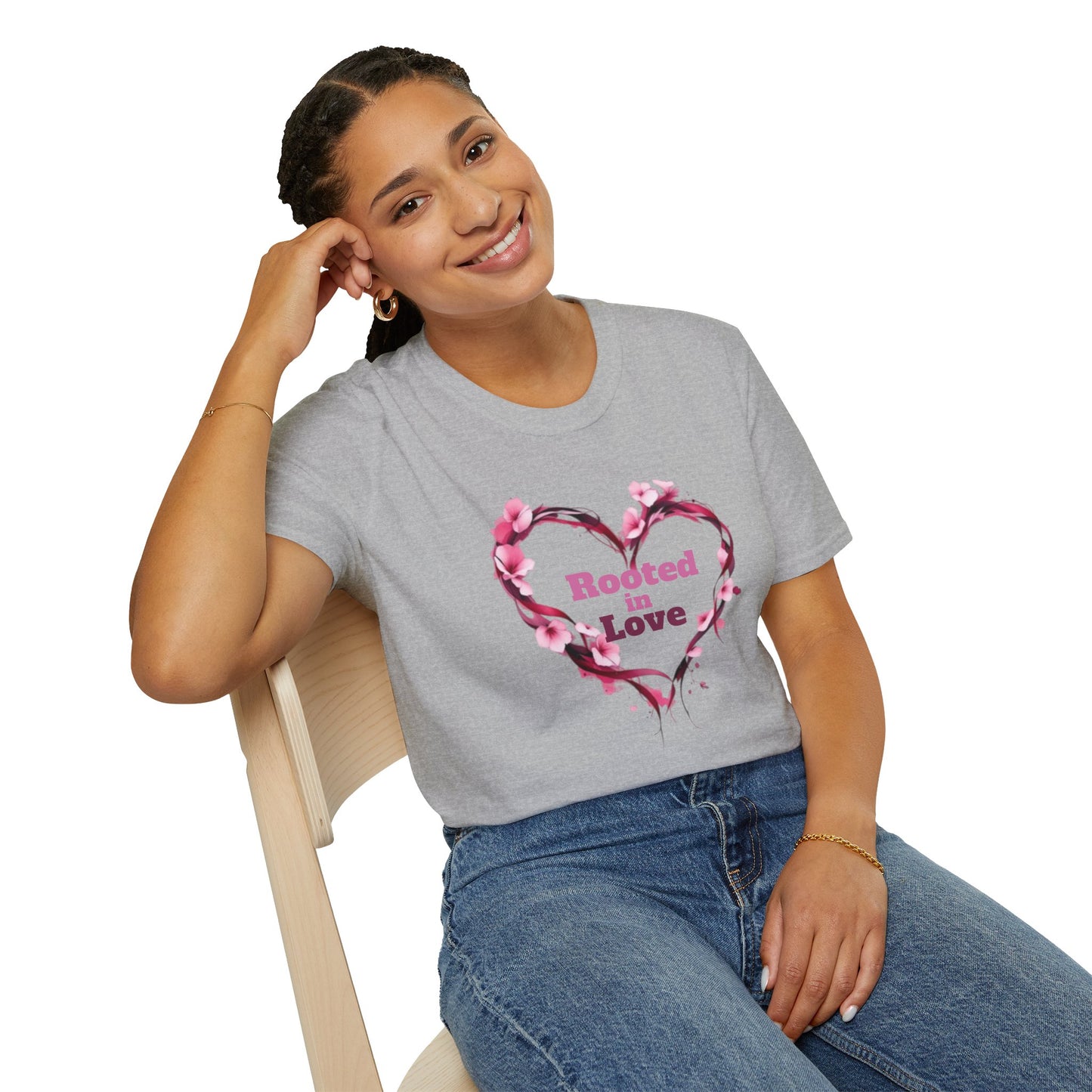 Rooted in Love T-Shirt — Inspirational Garden-Themed Tee
