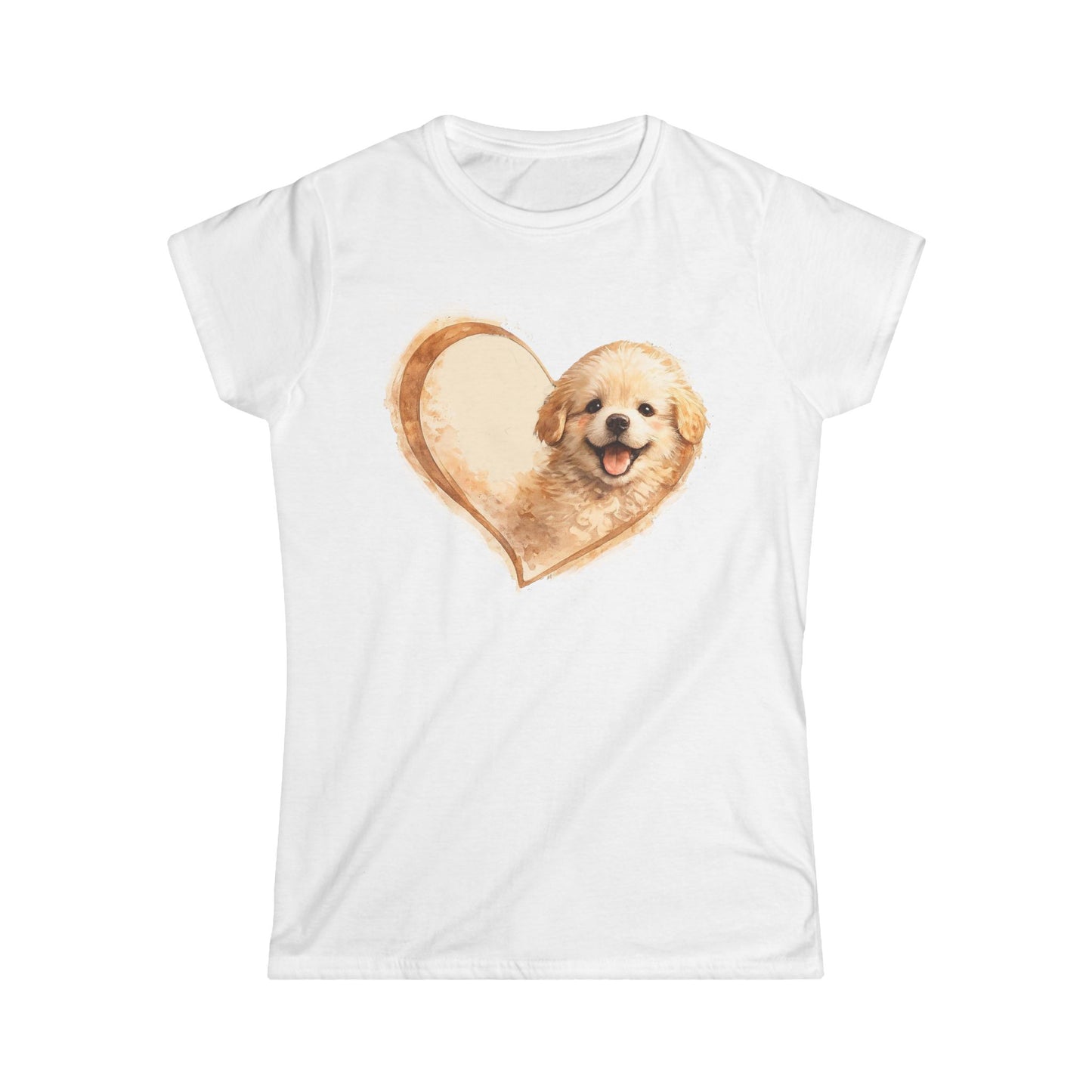 Cute Doggy in Heart Women's Tee — Adorable Dog Lover Graphic Shirt