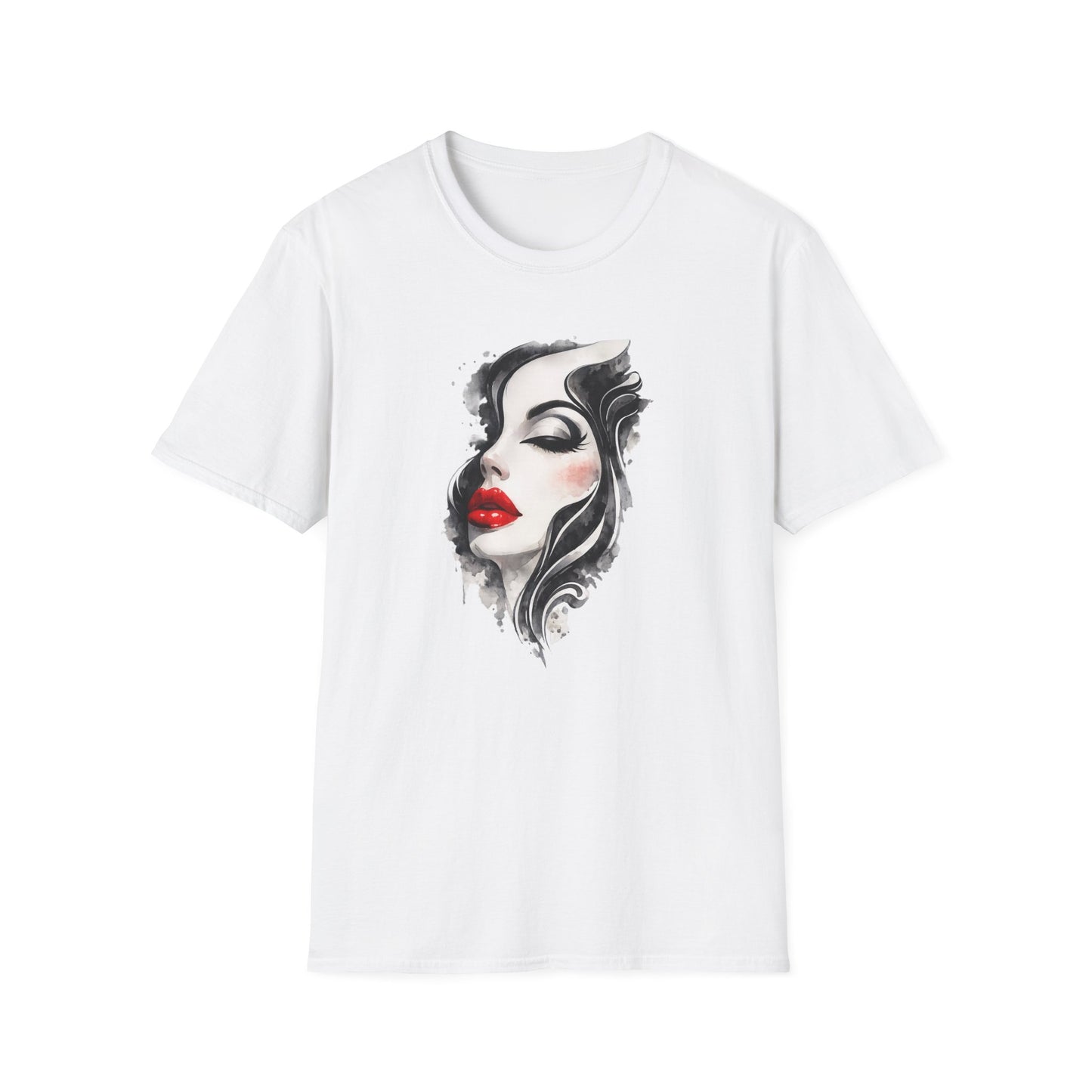 Fashion T-Shirt — Female Close-Up Portrait Graphic Tee