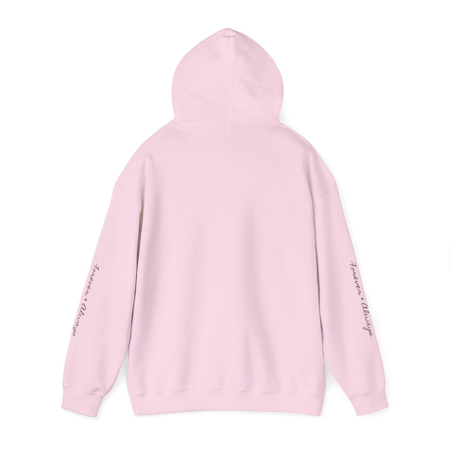 Hoodie - 'Love Forever & Always' Heart Script Pullover