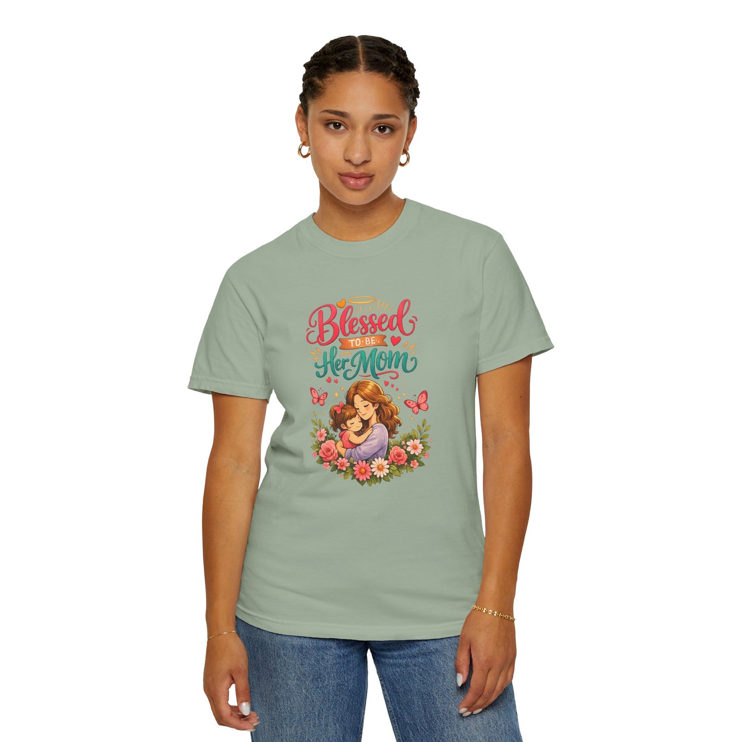 Blessed to Be Her Mom T-Shirt — Mother Daughter Floral Mother's Day Tee