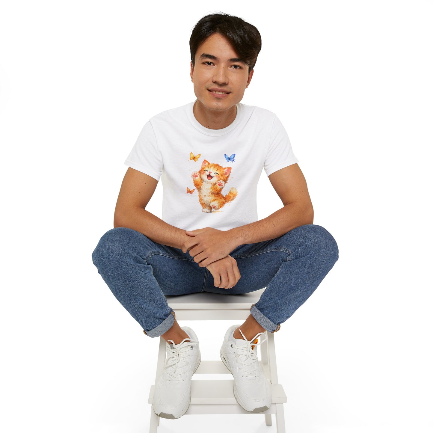 Playful Kitty T-Shirt — Cute Cat Graphic Tee