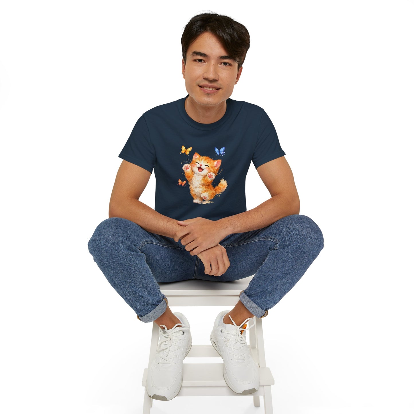 Playful Kitty T-Shirt — Cute Cat Graphic Tee