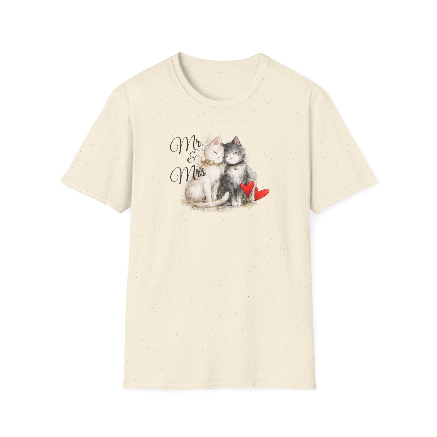 Cat Couple T-Shirt – “Me & Meow” Cute Kittens with Hearts Tee for Cat Lovers