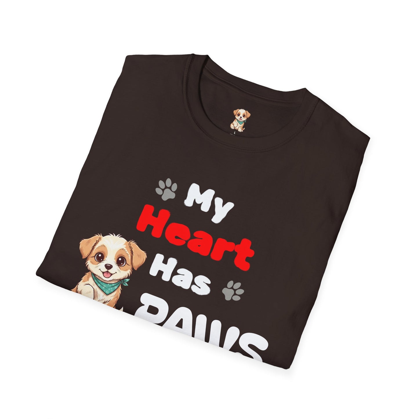 “My Heart Has Four Paws” Pet Lover T-Shirt