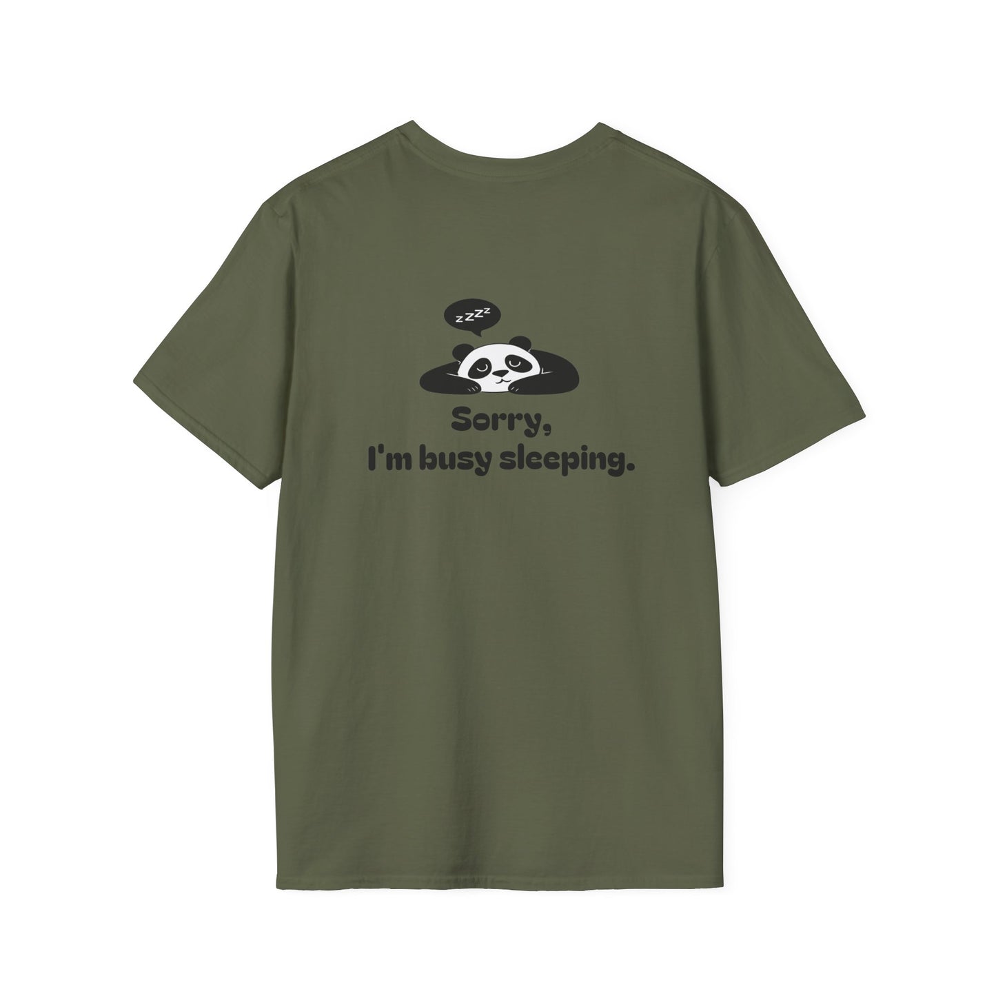 Panda Sleep Tee — “Why fall in love? when sleep loves you back?” Cute Nap-Lover T-Shirt