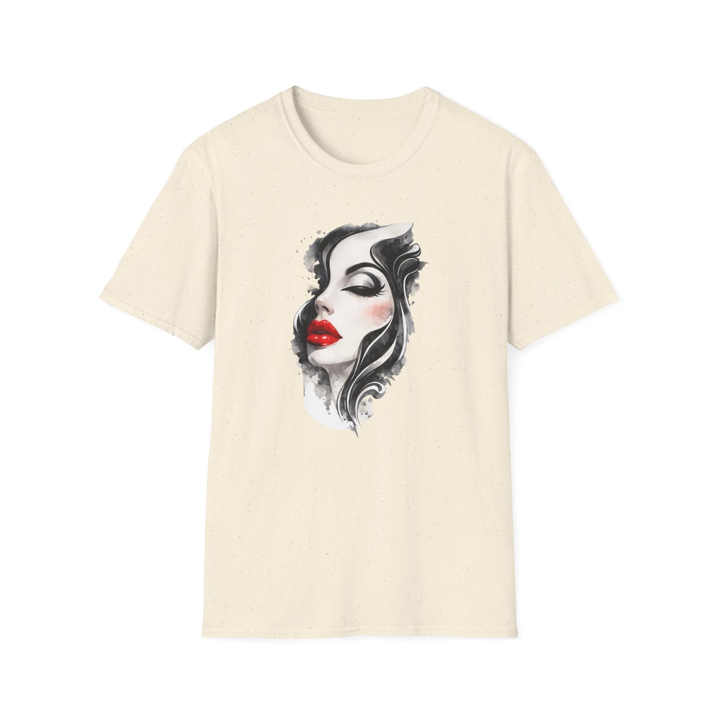 Fashion T-Shirt — Female Close-Up Portrait Graphic Tee