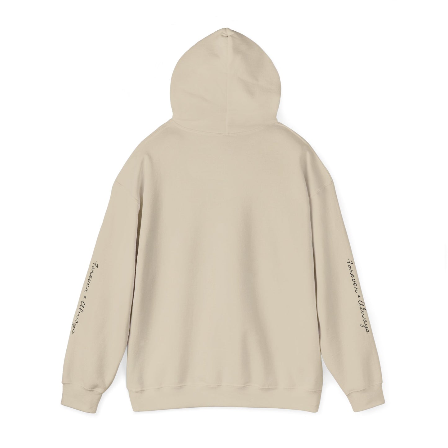 Hoodie - 'Love Forever & Always' Heart Script Pullover