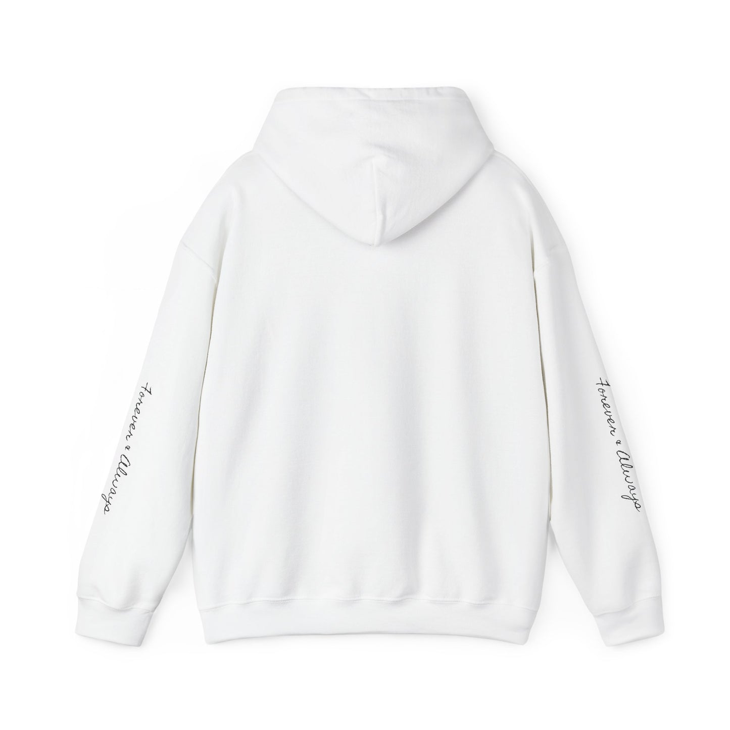 Hoodie - 'Love Forever & Always' Heart Script Pullover