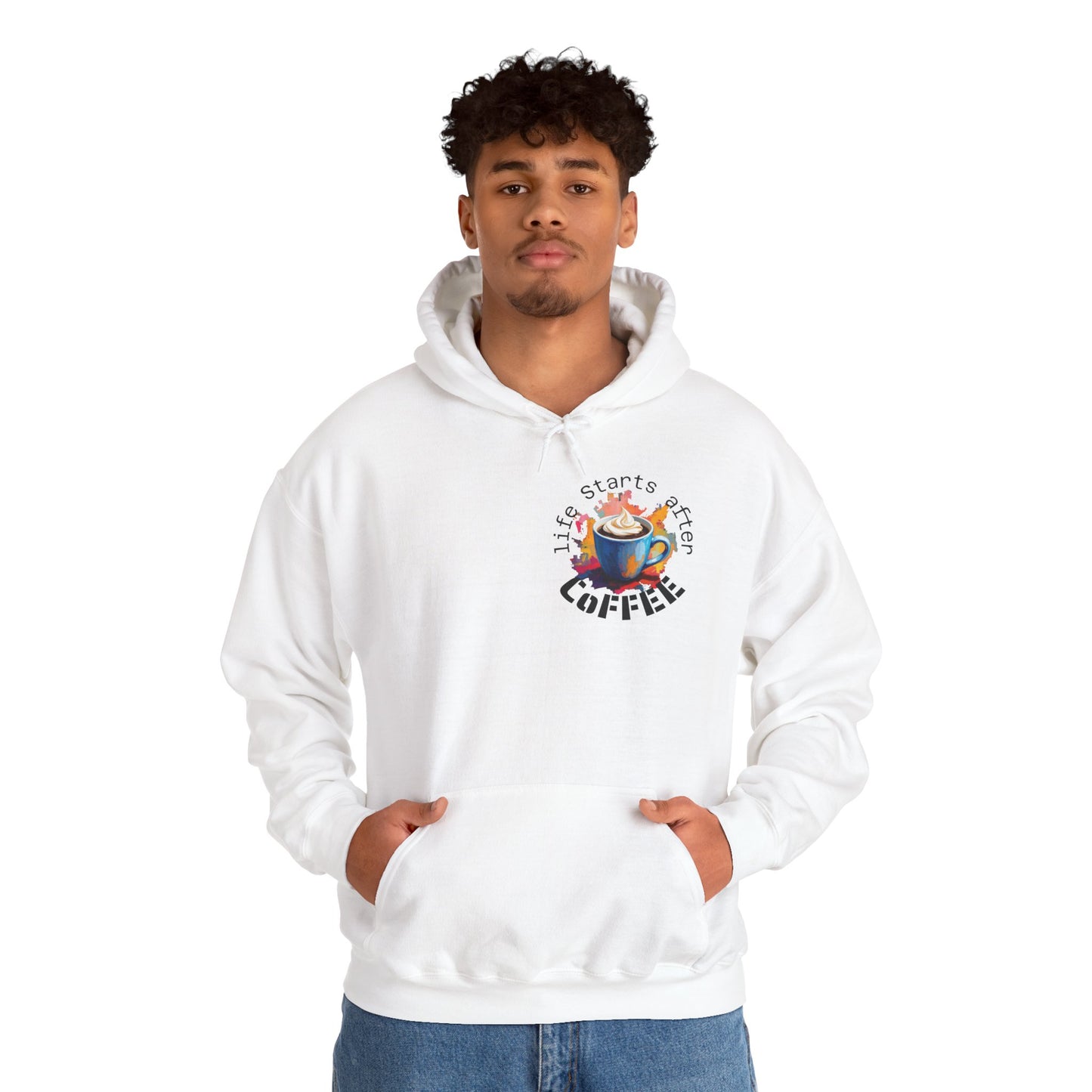 Coffee Hoodie — "Life Starts After Coffee"  Graphic Pullover