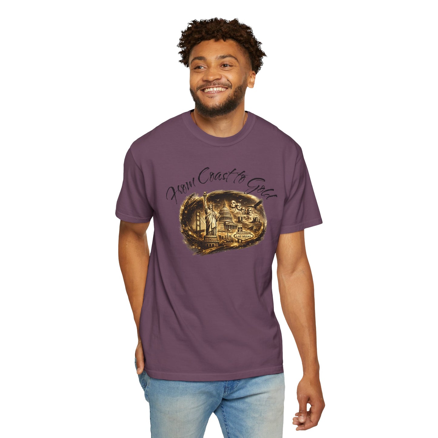 T-Shirt — 'From Coast to Cackle' Vintage Beach Scene Graphic Tee