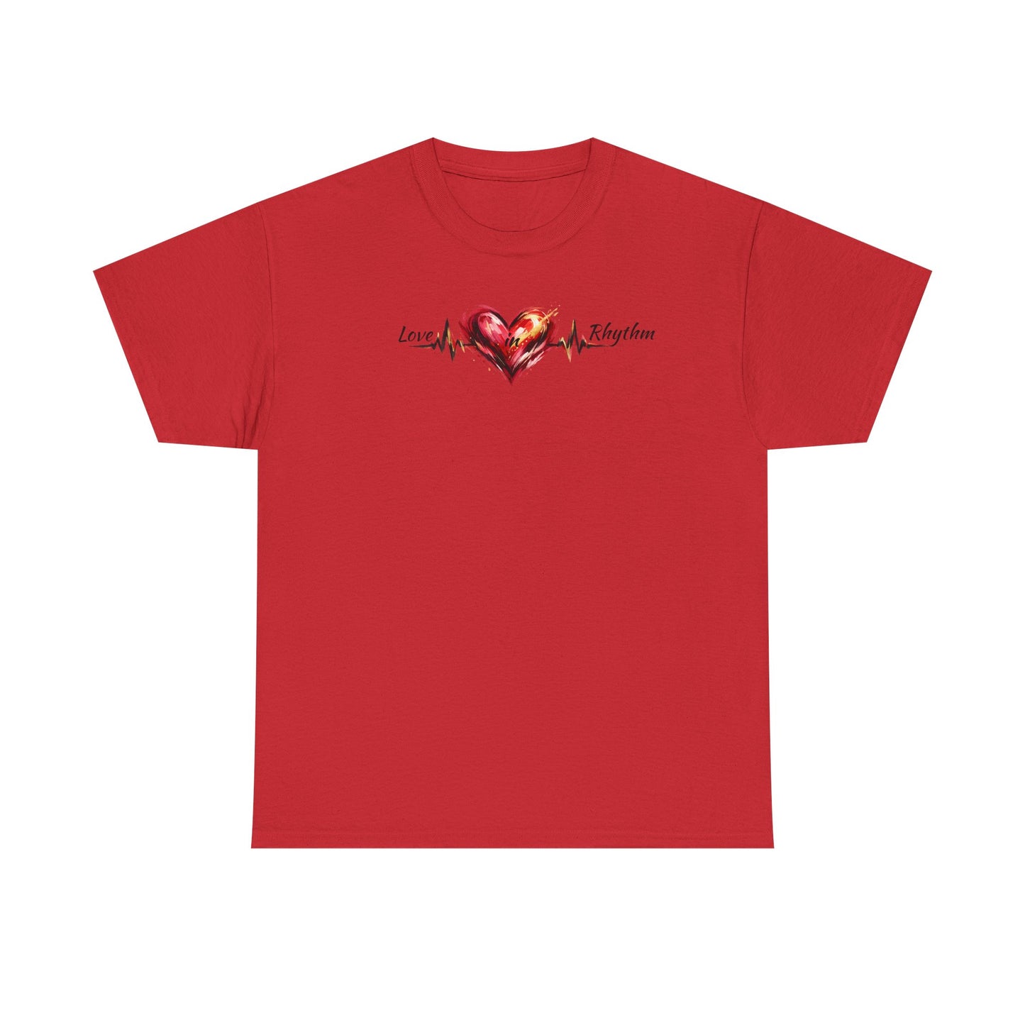 Love in Rhythm T-Shirt — Romantic Typography Tee