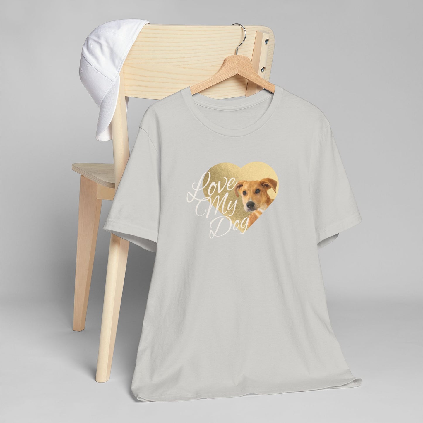 Dog Lover Heart T-Shirt — "Love My Dog" Cute Pet Photo Tee