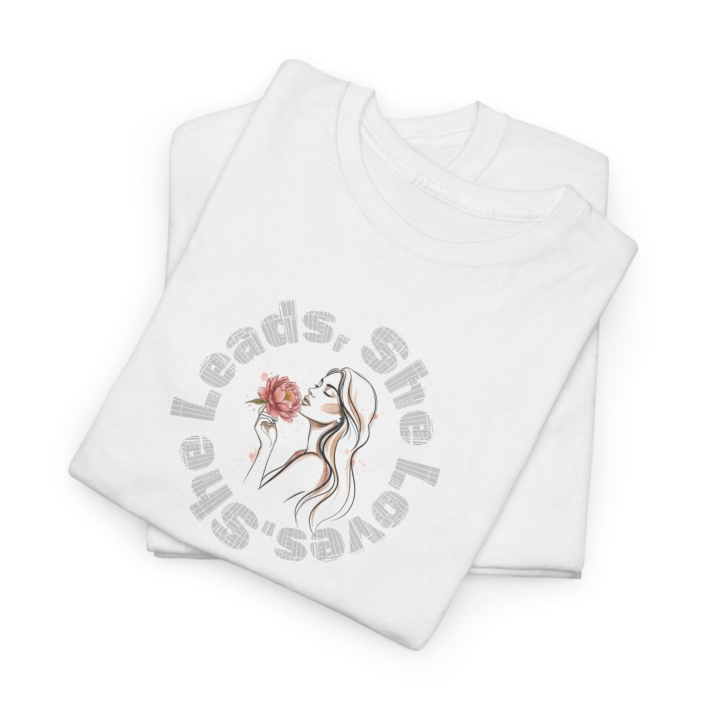 She leads, She loves — Cute Rose Graphic Women's Tee
