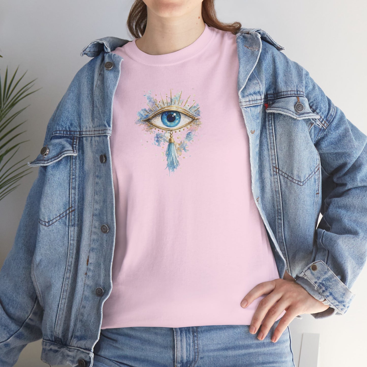 Mystic Watercolor Eye T-Shirt — Small Chest Art, Spiritual Boho Tee