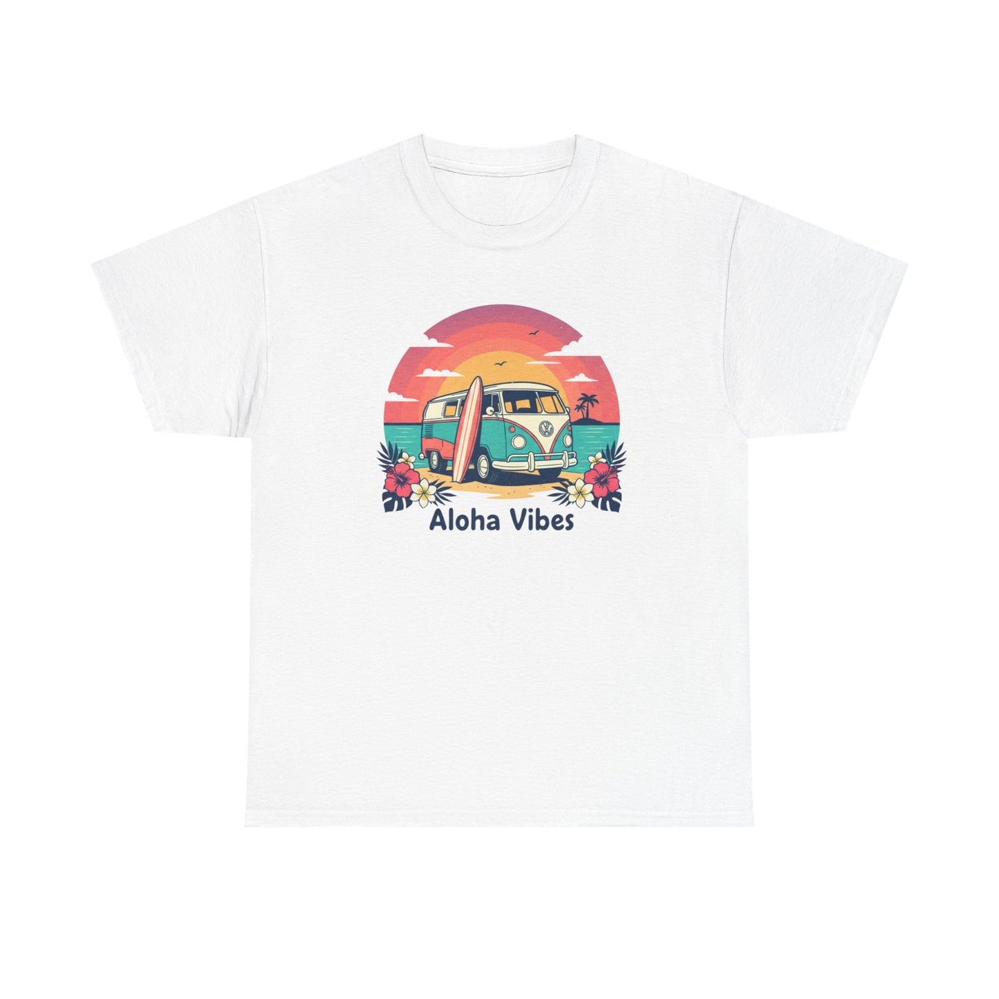 Aloha Vibes Tee — Retro Surf Van Graphic T-Shirt