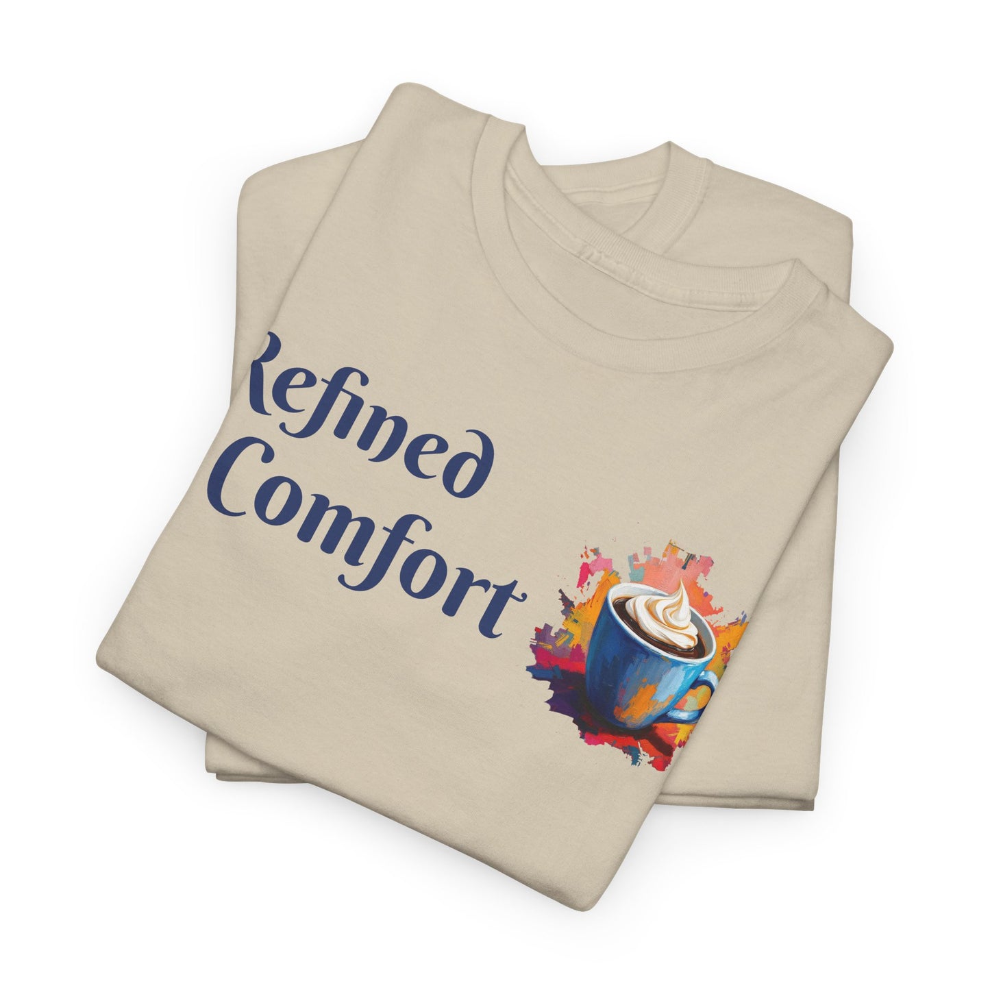 Refined Comfort Tee — Cozy Tea Cup Graphic Shirt