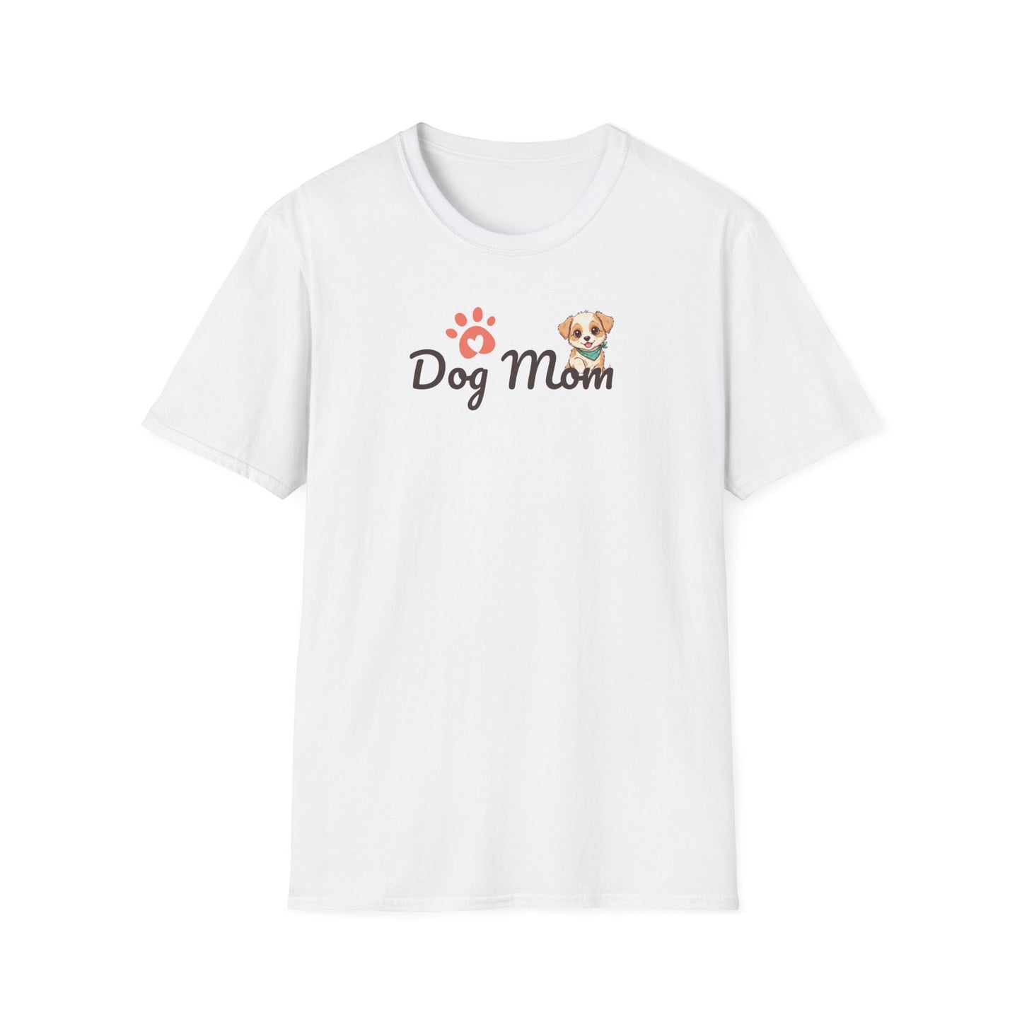 Dog Mom T-Shirt — Cute Paw Print & Puppy Graphic Tee for Dog Lovers