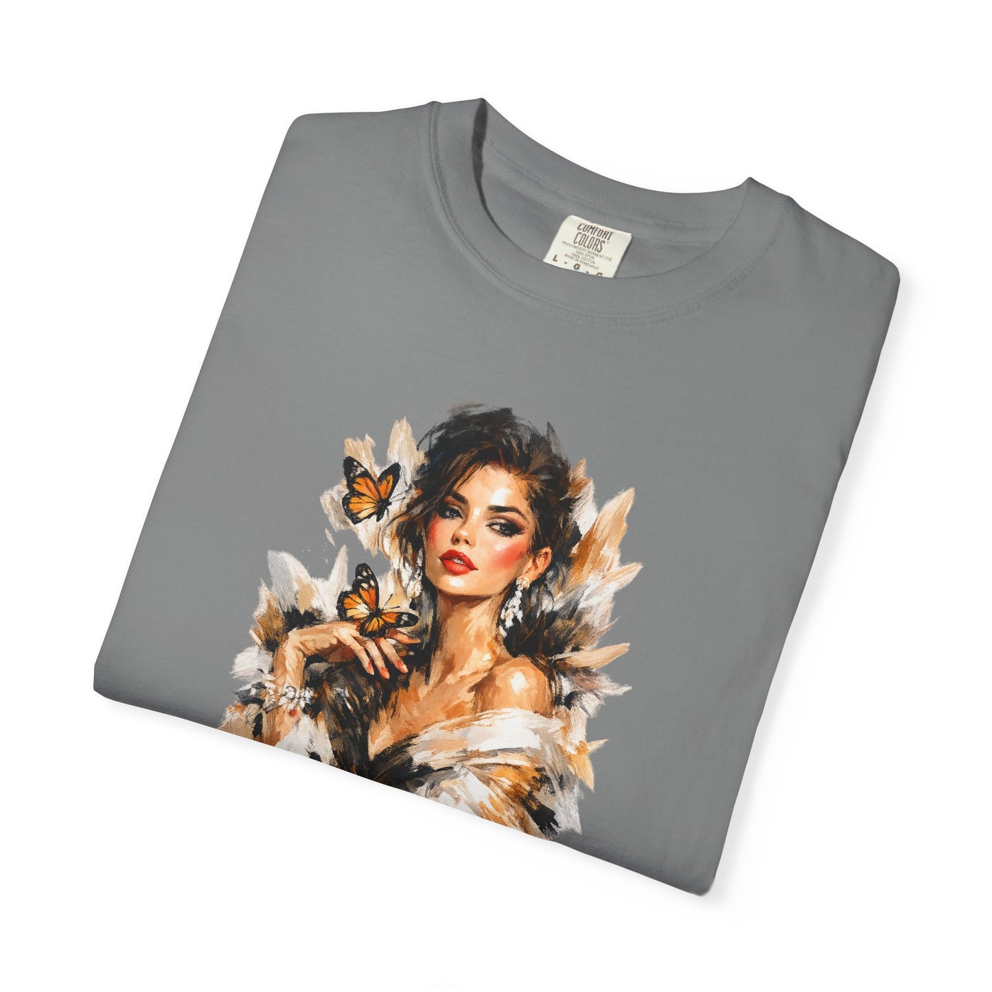 Soft Power Graphic T-Shirt — Empowered Woman Portrait Tee