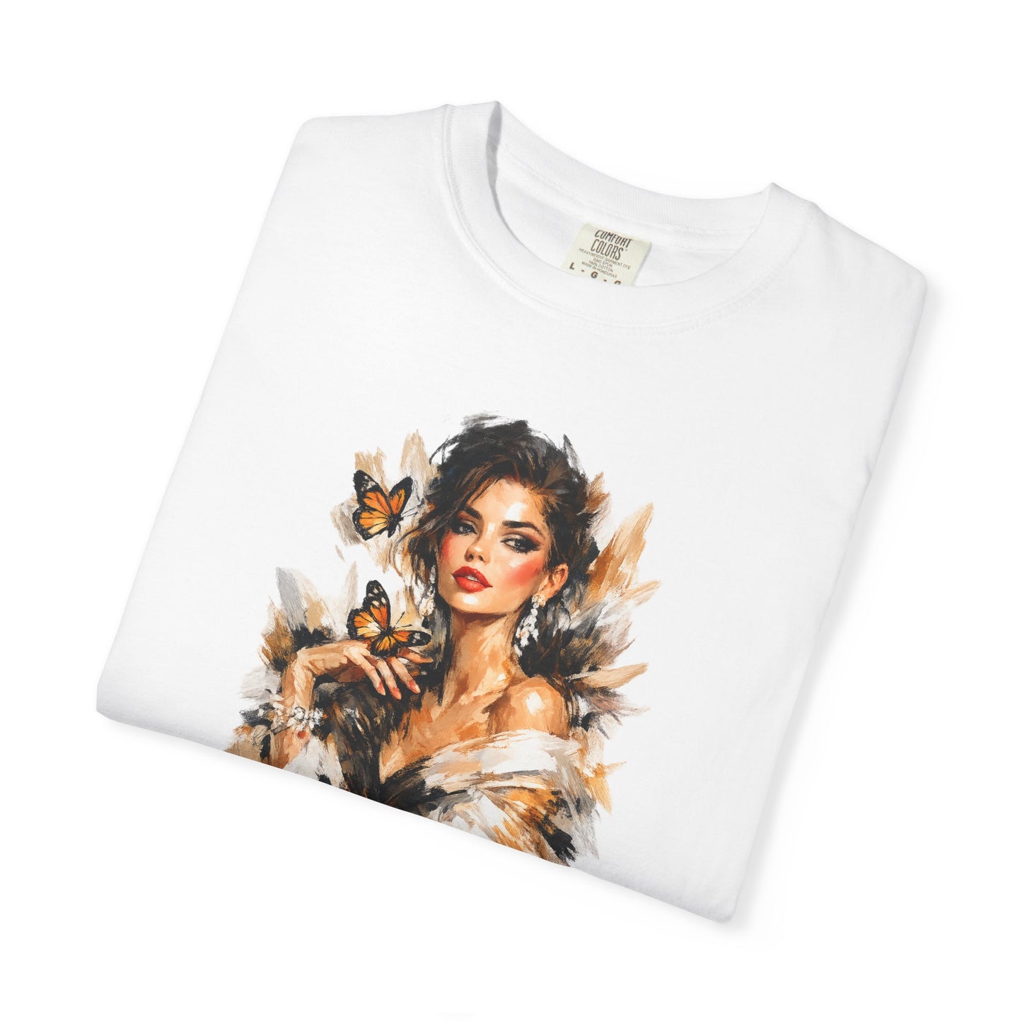 Soft Power Graphic T-Shirt — Empowered Woman Portrait Tee