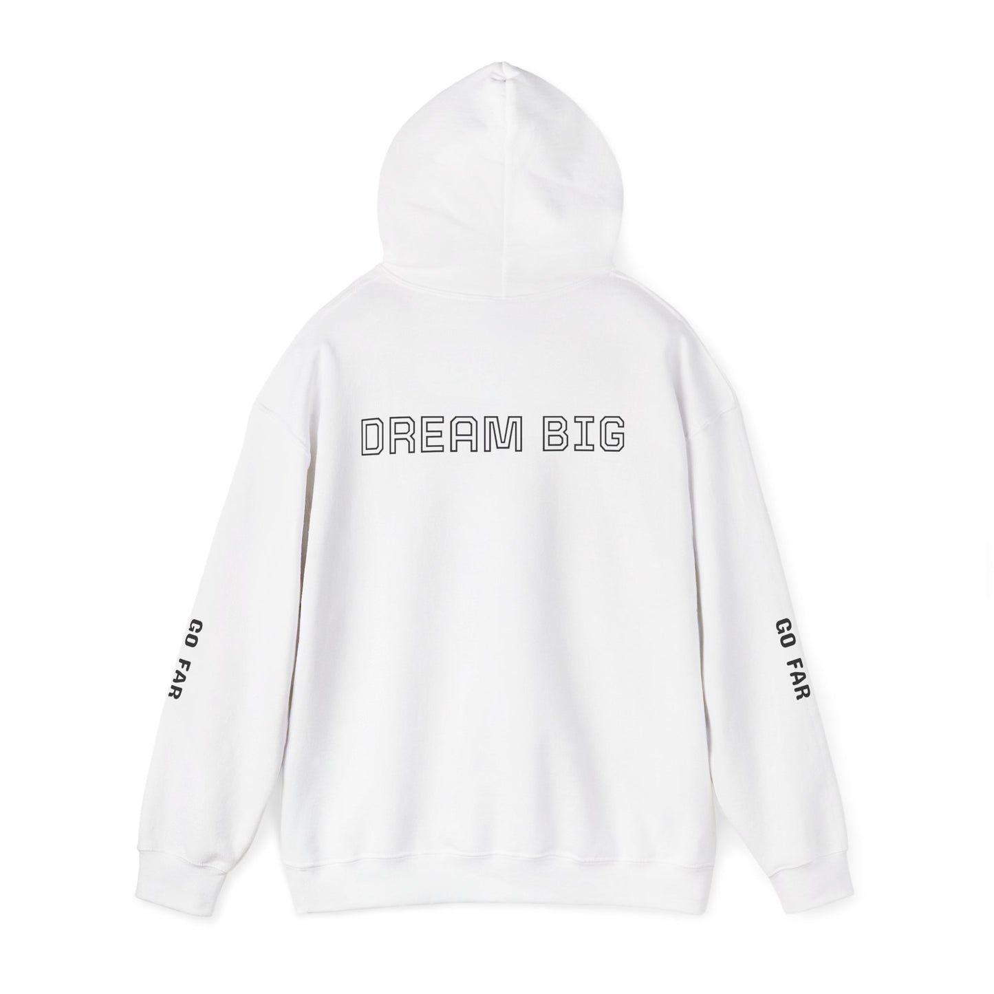 Dream Big Hoodie — Inspirational Watercolor Text Hooded Sweatshirt