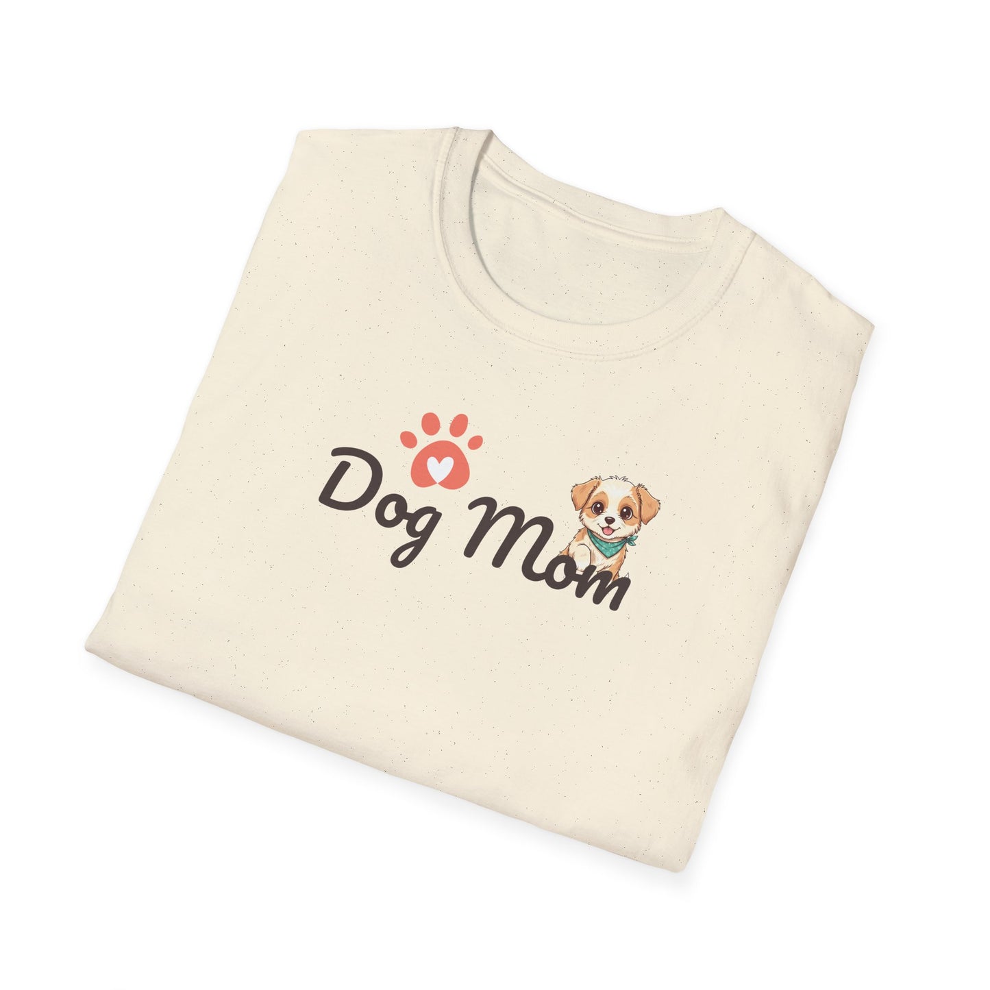 Dog Mom T-Shirt — Cute Paw Print & Puppy Graphic Tee for Dog Lovers