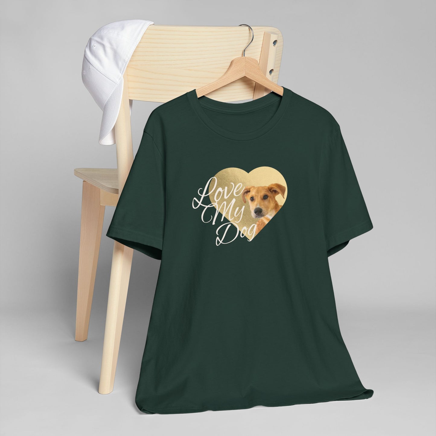 Dog Lover Heart T-Shirt — "Love My Dog" Cute Pet Photo Tee