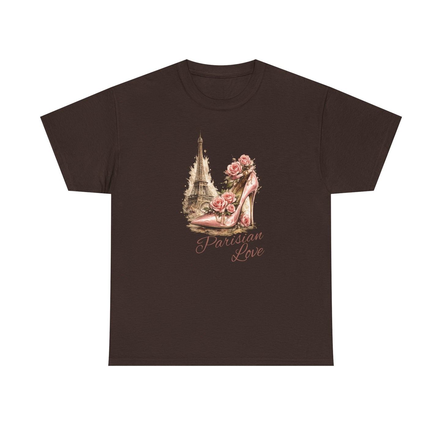 Parisian Love Tee — Eiffel Tower & Floral High Heel Graphic Shirt