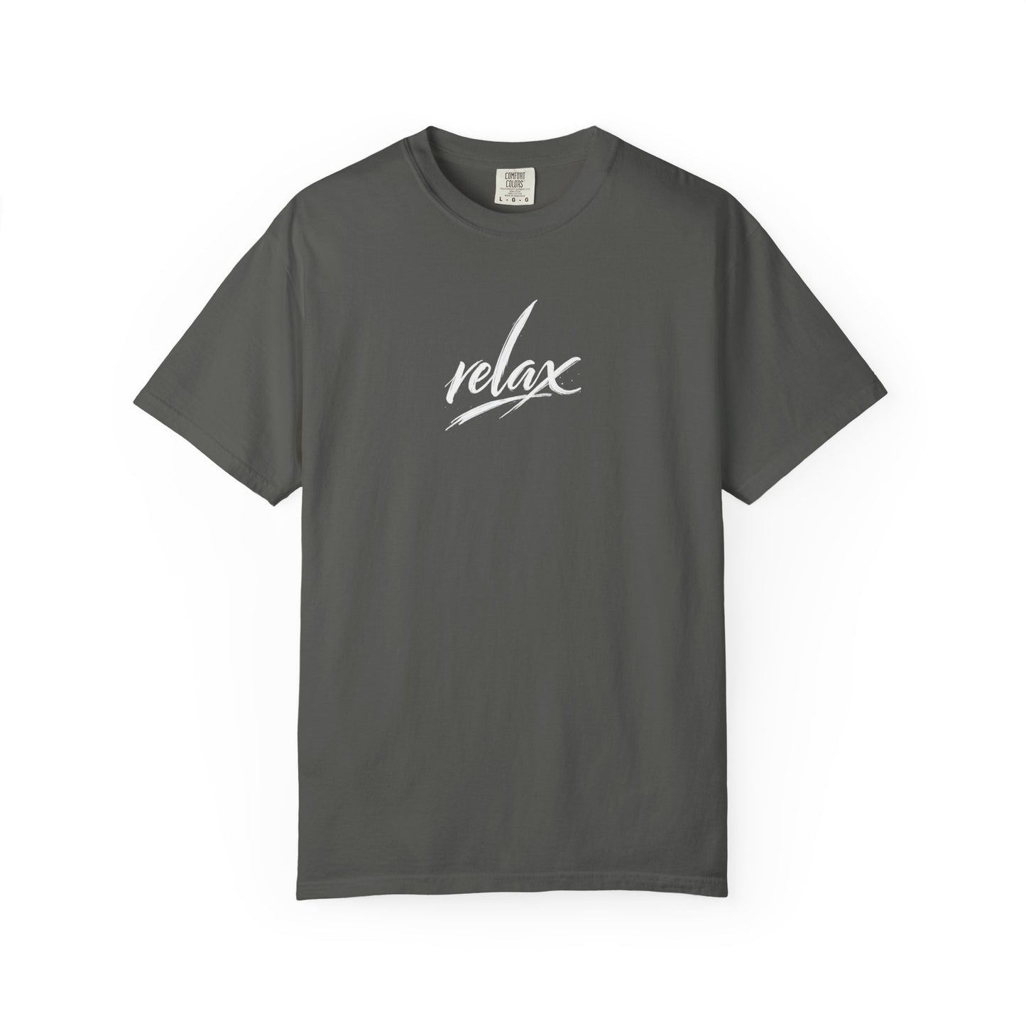 Relax Classic Garment-Dyed T-Shirt — Minimal White Crew Tee