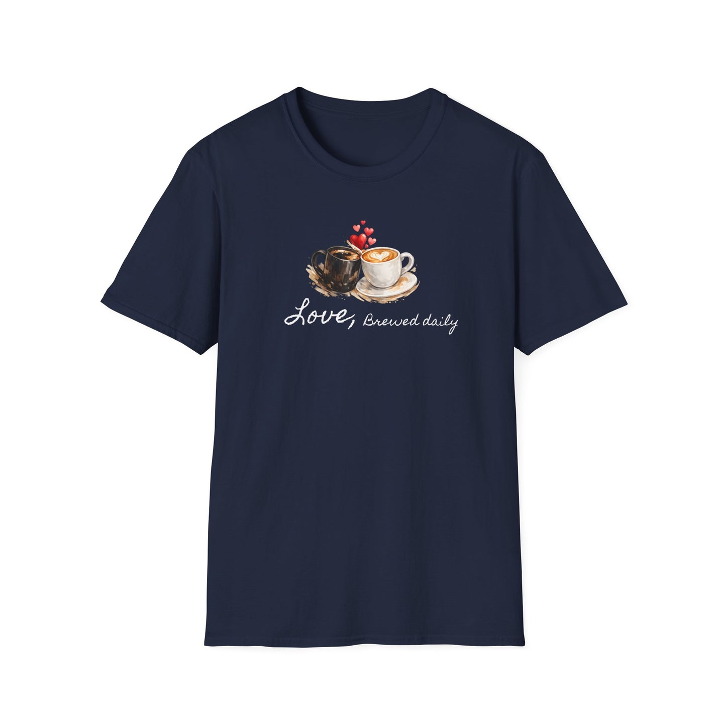 Love Brewed Daily" T-Shirt — Coffee Lover Tee