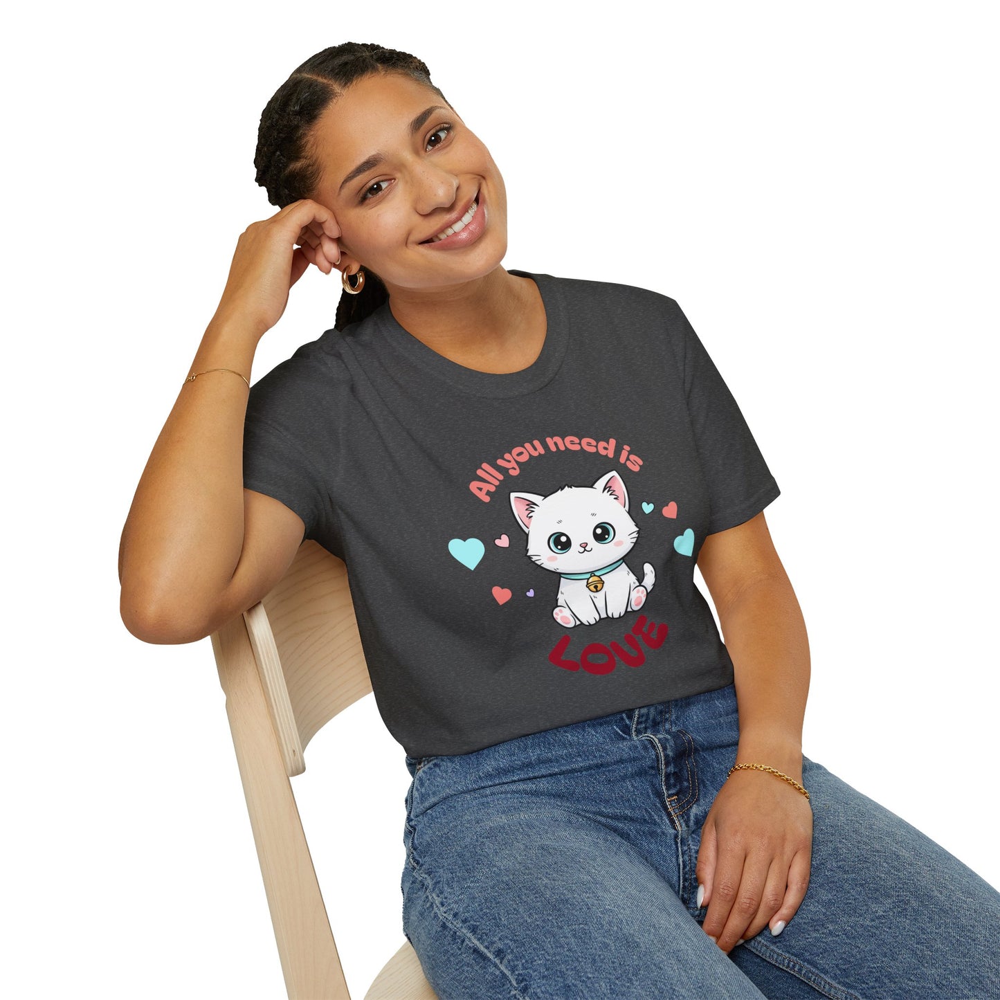 Cat 'All You Need Is Love' T-Shirt