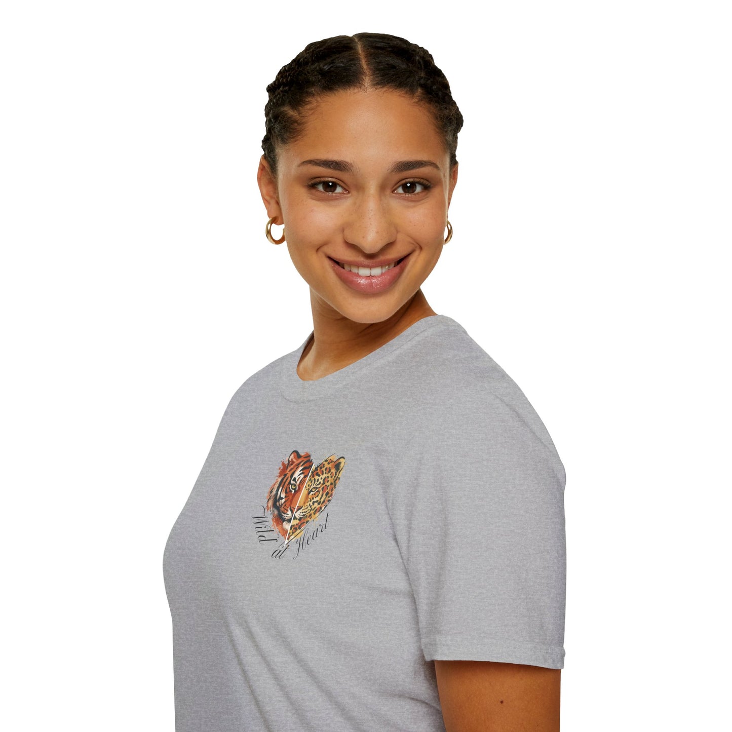 Wild at Heart T-Shirt — Watercolor Leopard Heart Graphic Tee