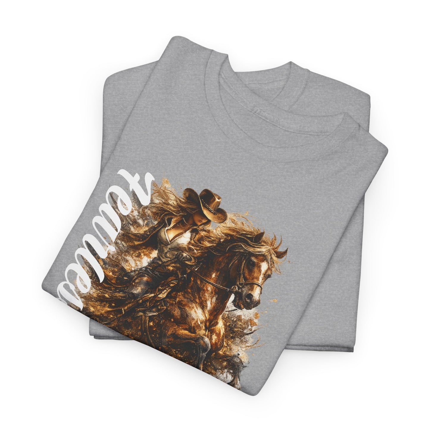 T-Shirt — 'Freedom in the Saddle' Horse Rider Graphic Tee