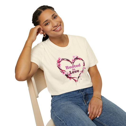 Rooted in Love T-Shirt — Inspirational Garden-Themed Tee