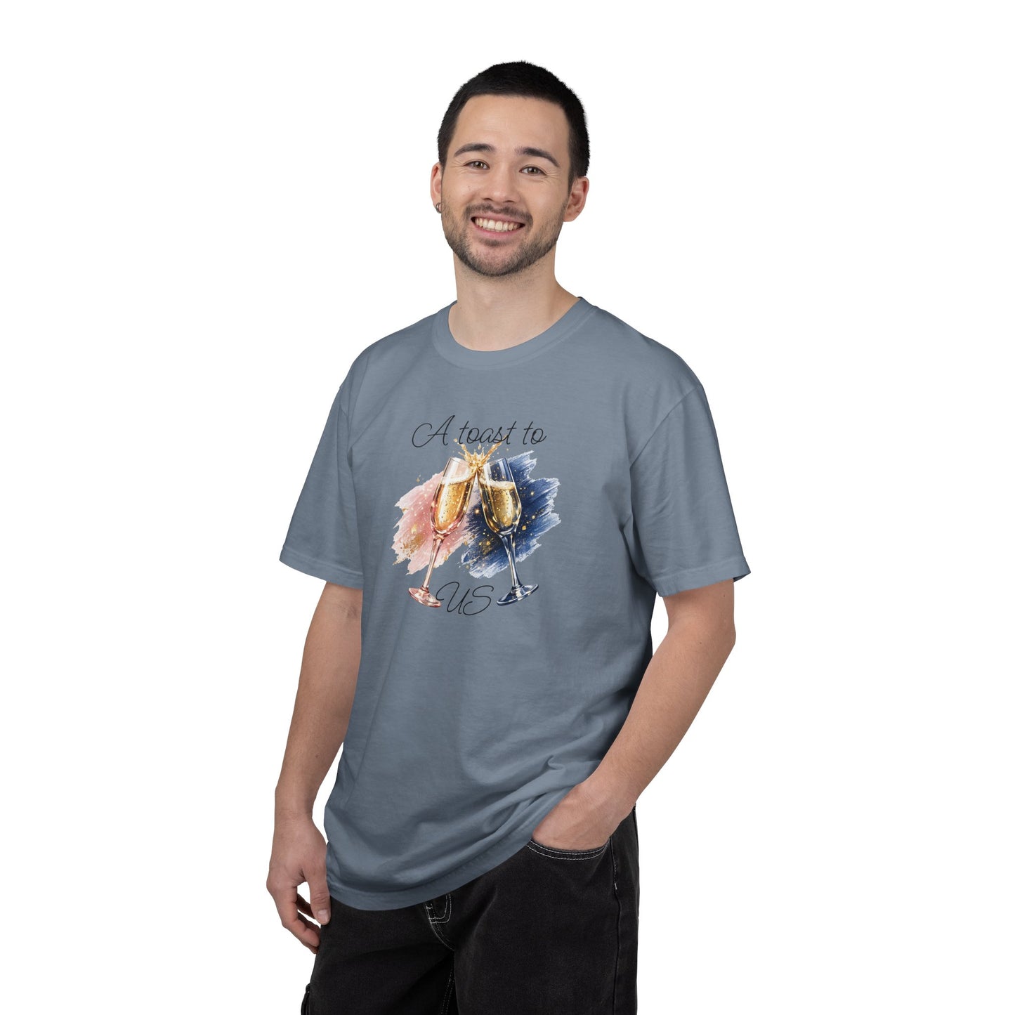 "A Toast to Us" T-Shirt —Champagne Toast Graphic Tee