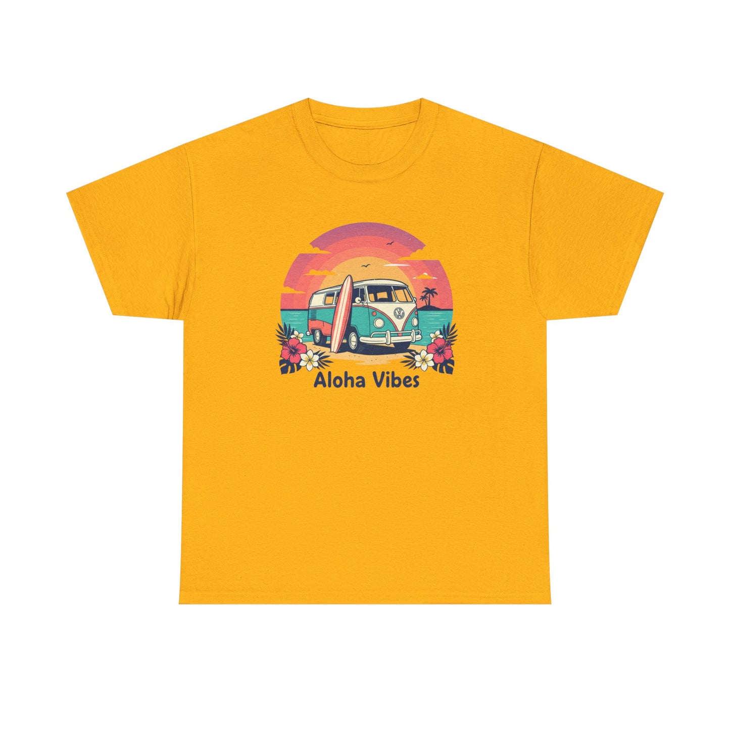 Aloha Vibes Tee — Retro Surf Van Graphic T-Shirt