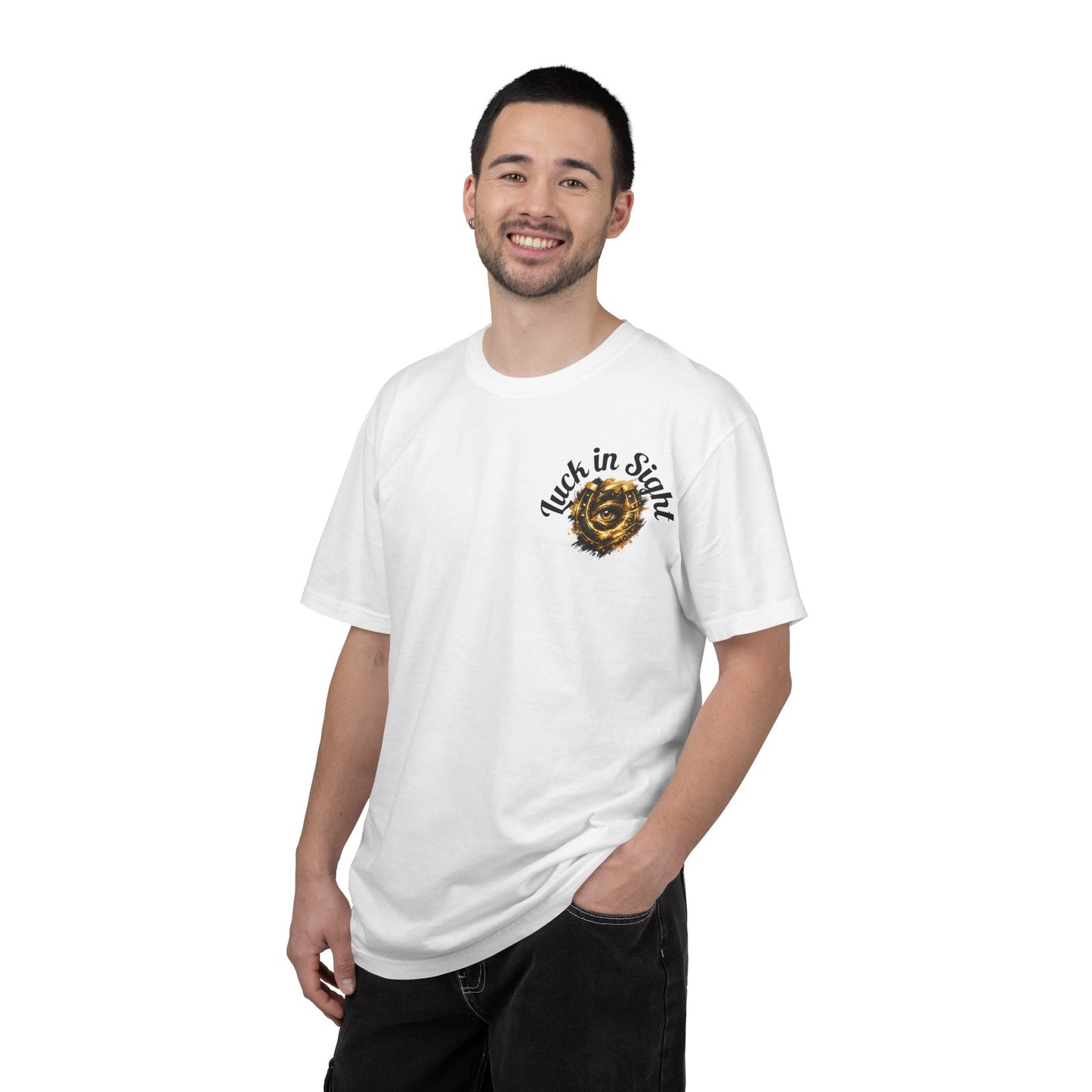 Luck in Sight T-Shirt — Positive Vibes Garment-Dyed Tee