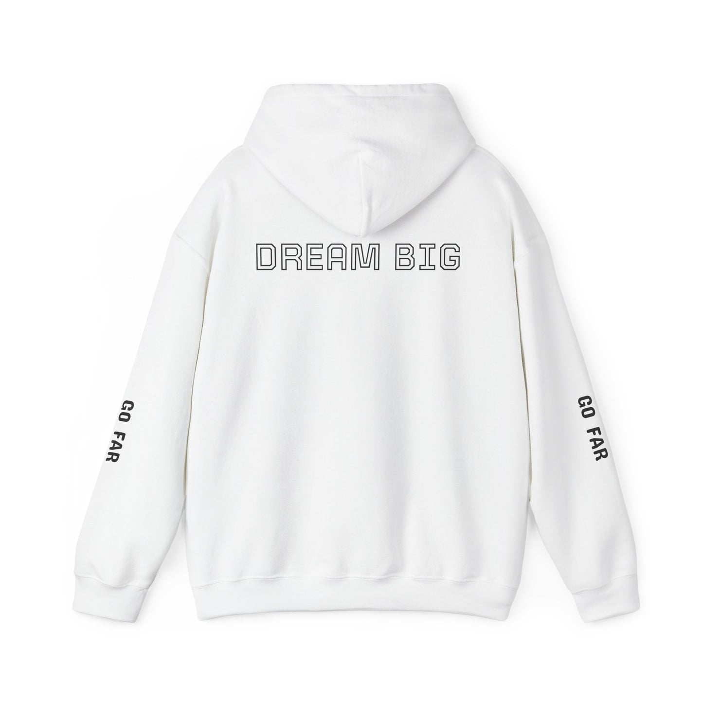 Dream Big Hoodie — Inspirational Watercolor Text Hooded Sweatshirt