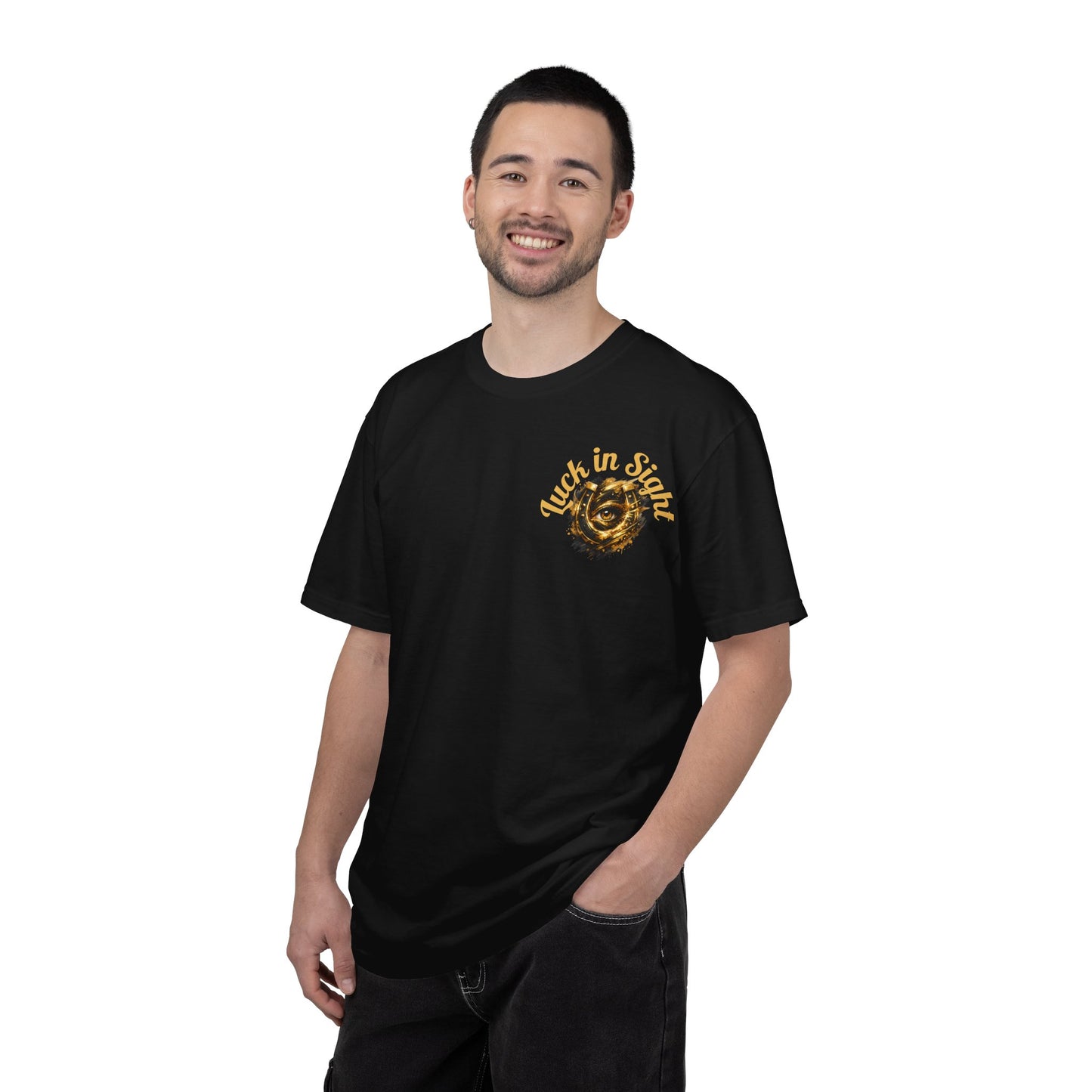 Luck in Sight T-Shirt — Positive Vibes Garment-Dyed Tee