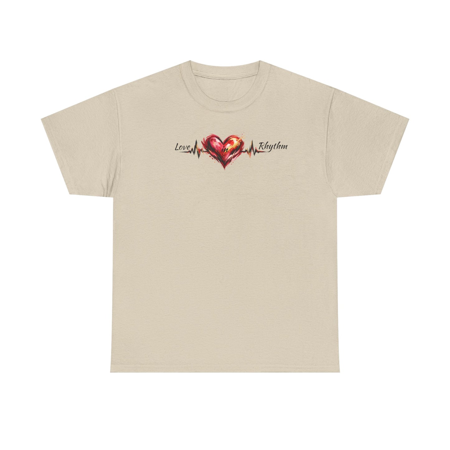 Love in Rhythm T-Shirt — Romantic Typography Tee