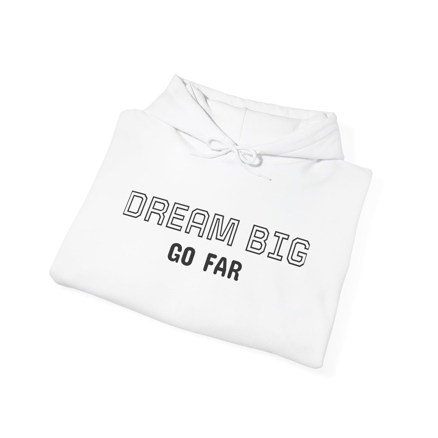 Dream Big Hoodie — Inspirational Watercolor Text Hooded Sweatshirt