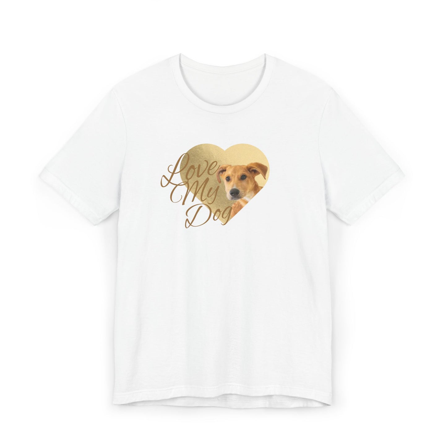 Dog Lover Heart T-Shirt — "Love My Dog" Cute Pet Photo Tee
