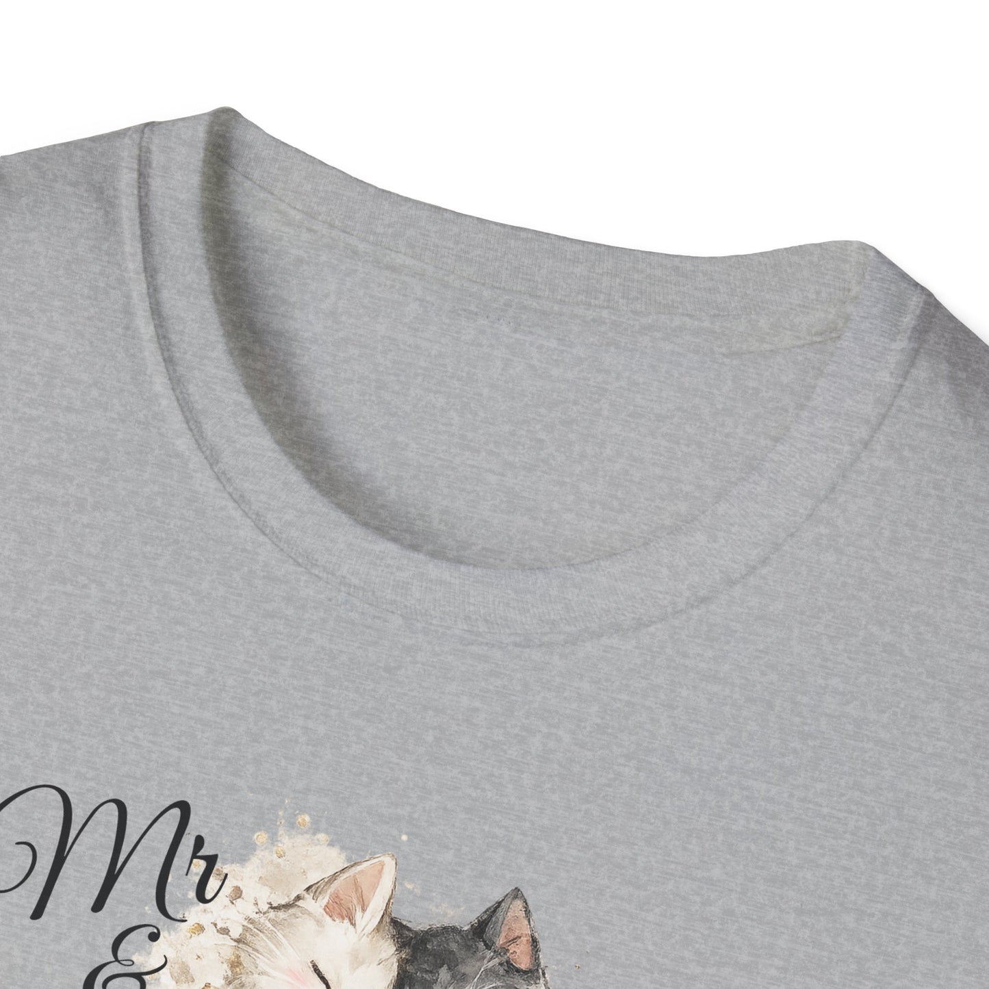 Cat Couple T-Shirt – “Me & Meow” Cute Kittens with Hearts Tee for Cat Lovers