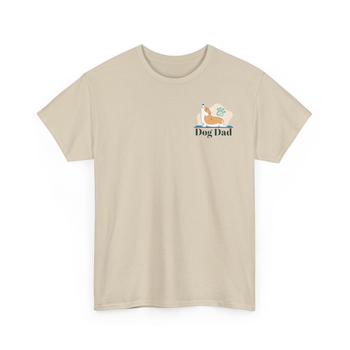 Dog Dad T-Shirt — Cute Sleeping Dog Chest Print, Gift for Dog Lovers
