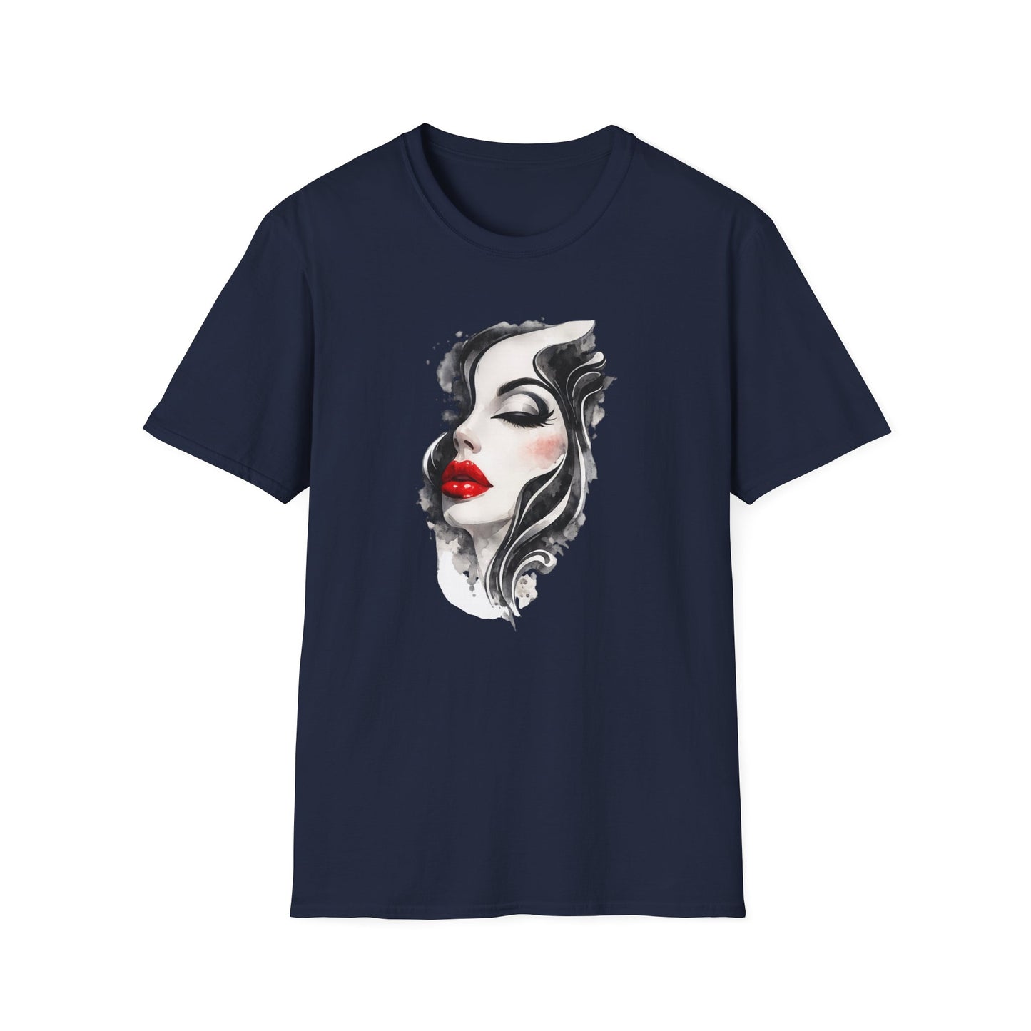 Fashion T-Shirt — Female Close-Up Portrait Graphic Tee