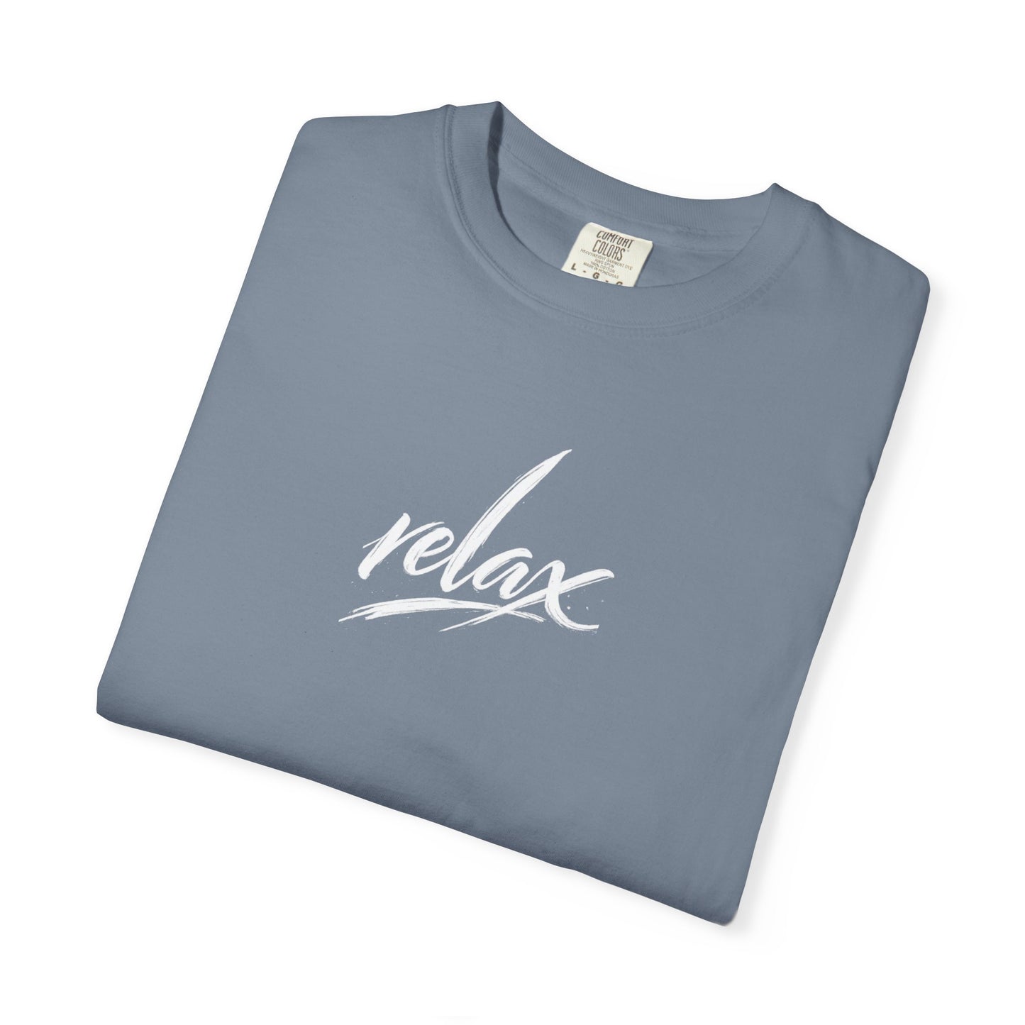Relax Classic Garment-Dyed T-Shirt — Minimal White Crew Tee