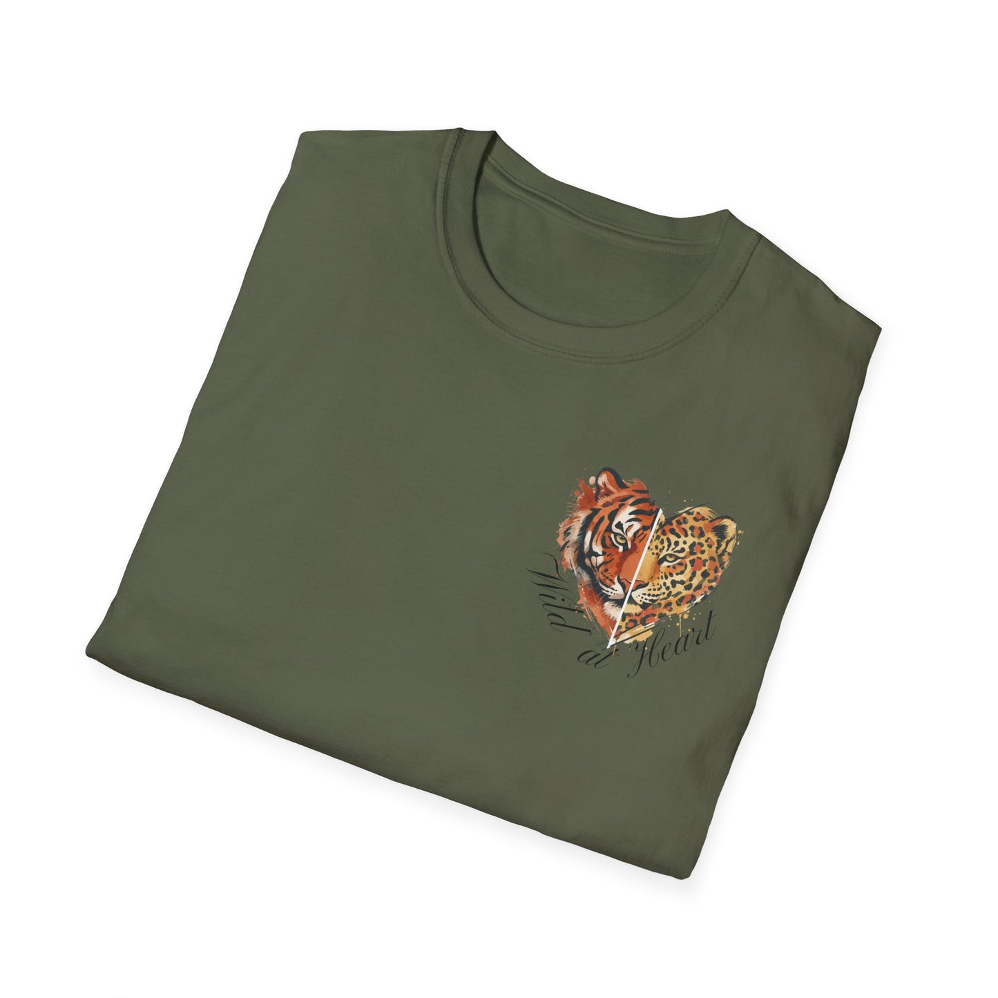 Wild at Heart T-Shirt — Watercolor Leopard Heart Graphic Tee