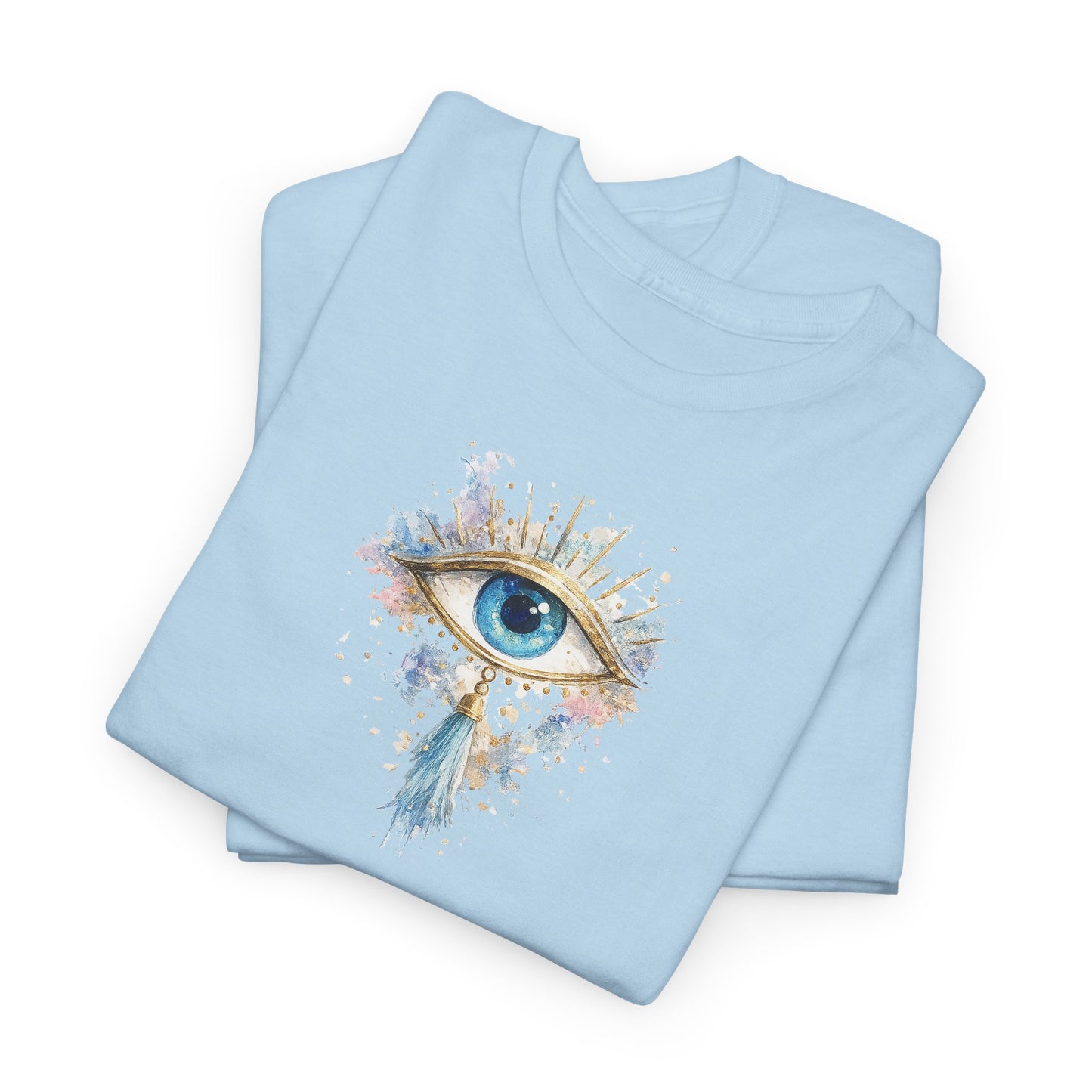 Mystic Watercolor Eye T-Shirt — Small Chest Art, Spiritual Boho Tee