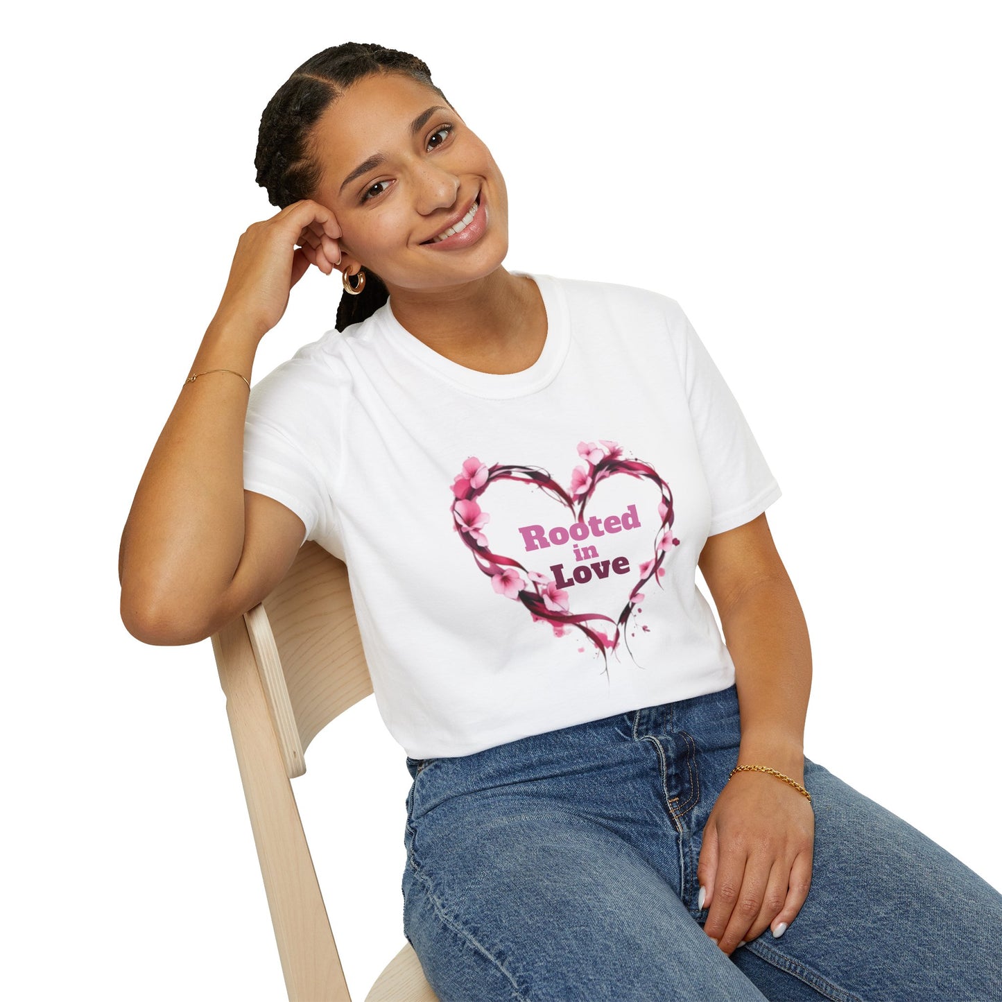 Rooted in Love T-Shirt — Inspirational Garden-Themed Tee